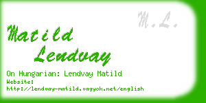 matild lendvay business card
